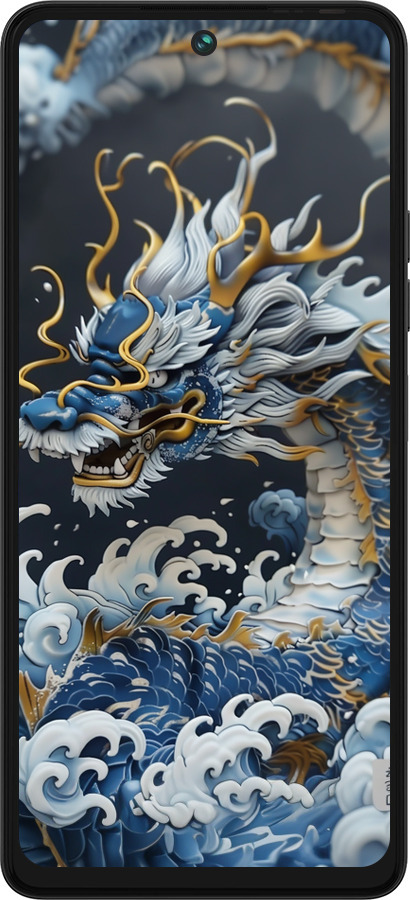 Силиконовый чехол Водяной дракон для Tecno Pova 5 - 6113u-3139 изображение 