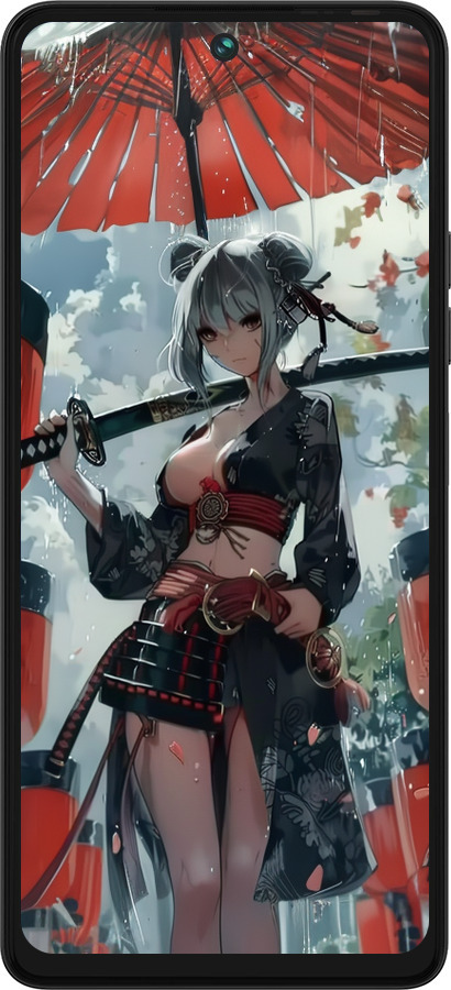 Силиконовый чехол Гейша-воин для Tecno Pova 5 - 6124u-3139 изображение 