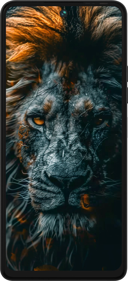 Силиконовый чехол Лев в сумерках для Tecno Pova 5 - 6154u-3139 изображение 