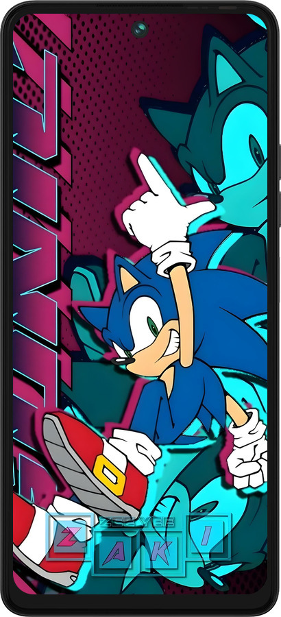 Силіконовий чехол Соник для Tecno Pova 5 - 6284u-3139 изображение 