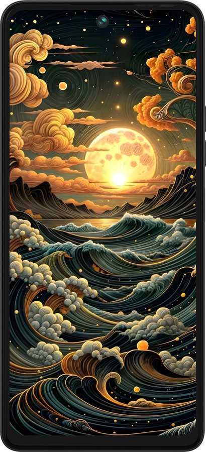 Силиконовый чехол Арт волны для Tecno Pova 5 - 6332u-3139 изображение 