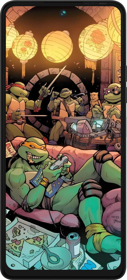Силиконовый чехол Черепашки нинзя для Tecno Pova 5 - 6346u-3139 изображение 