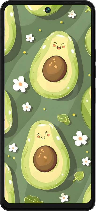 Силиконовый чехол Авокадо для Tecno Pova 5 - 6380u-3139 изображение 