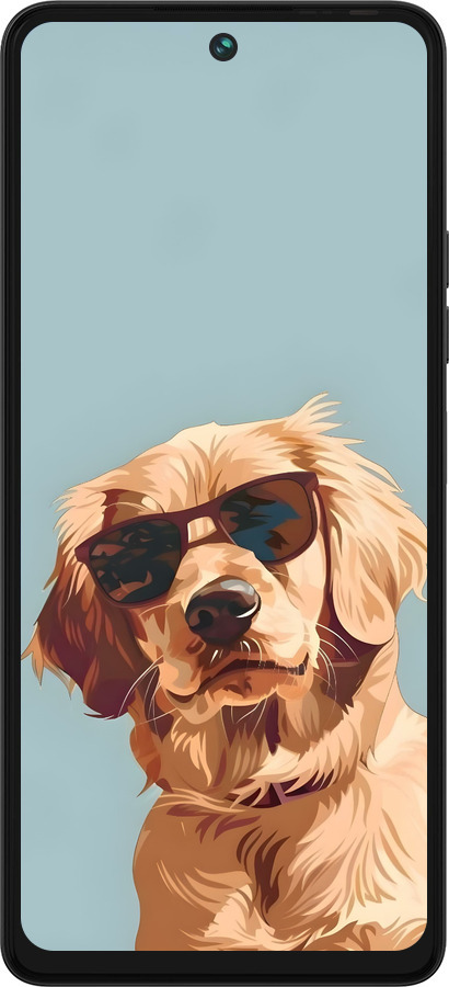 Силиконовый чехол Пес в очках для Tecno Pova 5 - 6381u-3139 изображение 