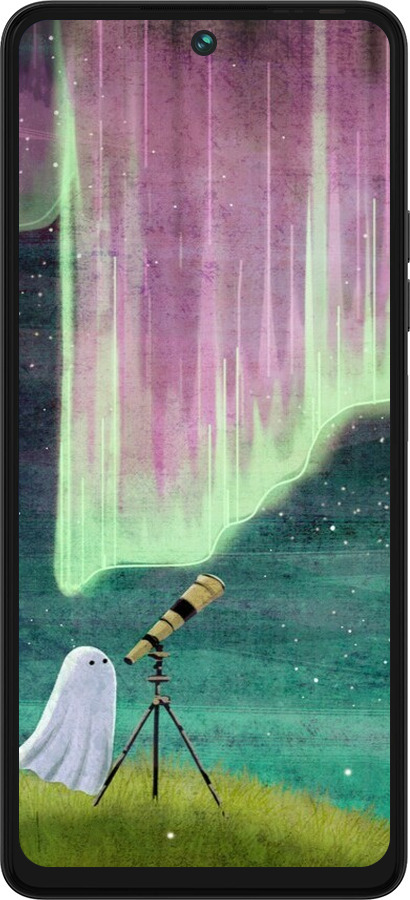 Силиконовый чехол Привидение и звезды для Tecno Pova 5 - 6443u-3139 изображение 