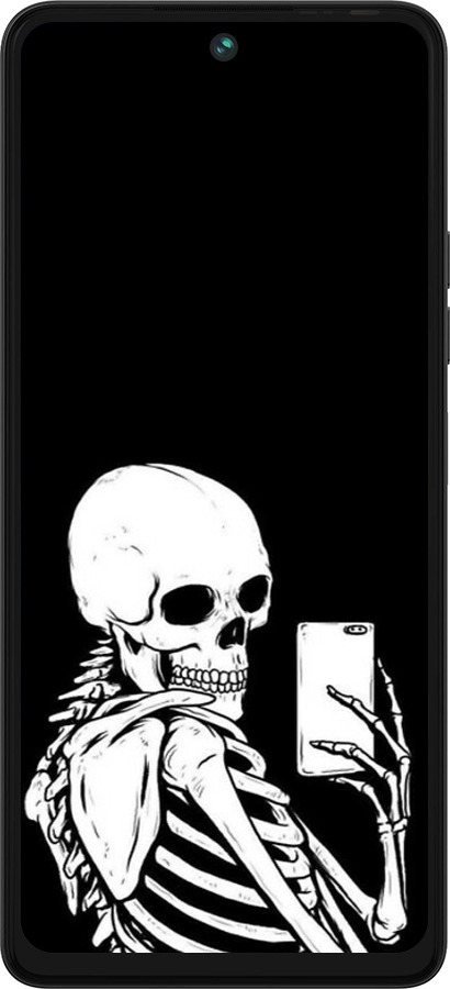 Силиконовый чехол Скелет делает Selfie для Tecno Pova 5 - 6535u-3139 изображение 