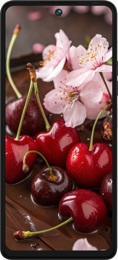 Силиконовый чехол Вишня в шоколаде для Tecno Pova 5 - 6698u-3139 изображение 