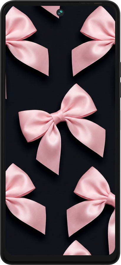 Силіконовий чехол Coquette Ribbons Dark Coquette для Tecno Pova 5 - 6767u-3139 изображение 