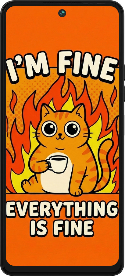 Силиконовый чехол Funny Cat для Tecno Pova 5 - 6786u-3139 изображение 