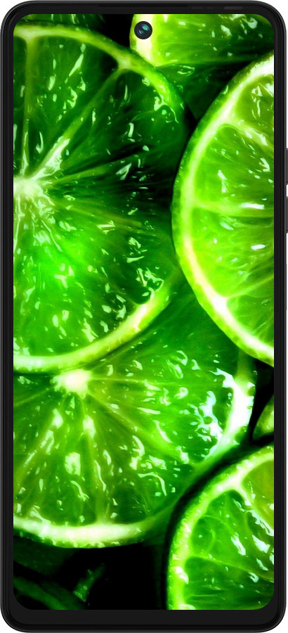 Силіконовий чехол Зелені часточки лимона для Tecno Pova 5 - 852u-3139 изображение 