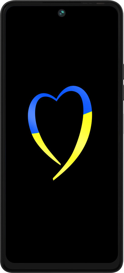 Силиконовый чехол Жёлто-голубое сердце для Tecno Pova 5 - 885u-3139 изображение 