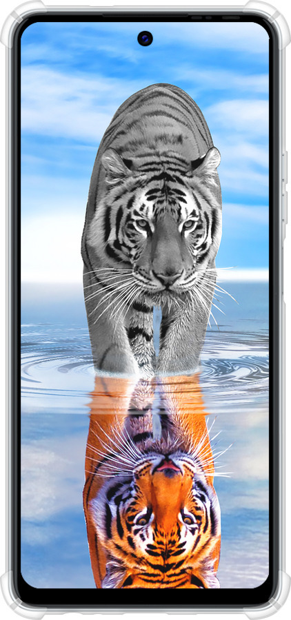 Силикон с усиленными углами чехол Тигр для Tecno POVA 6 Neo - 6016sp-3753 изображение 