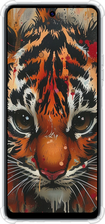 Силикон с усиленными углами чехол Mini tiger для Tecno POVA 6 Neo - 6052sp-3753 изображение 