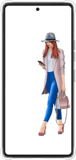 Силикон с усиленными углами чехол Девушка 1 для Tecno Pova 6 Pro - 4751sp-3689 изображение 