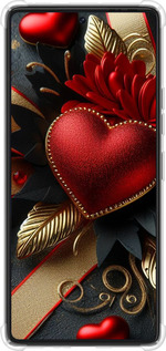 Силикон с усиленными углами чехол Сердечки v2 для Tecno Pova 6 Pro - 5832sp-3689 изображение 