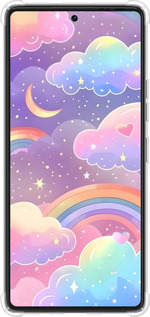 Силикон с усиленными углами чехол Облака и радуга для Tecno Pova 6 Pro - 6312sp-3689 изображение 