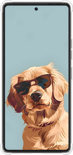 Силикон с усиленными углами чехол Пес в очках для Tecno Pova 6 Pro - 6381sp-3689 изображение 