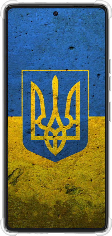 Силикон с усиленными углами чехол Флаг и герб Украины 2 для Tecno Pova 6 Pro - 378sp-3689 изображение 
