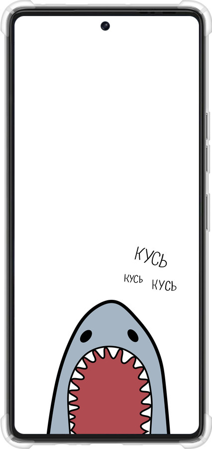 Силикон с усиленными углами чехол Акула для Tecno Pova 6 Pro - 4870sp-3689 изображение 