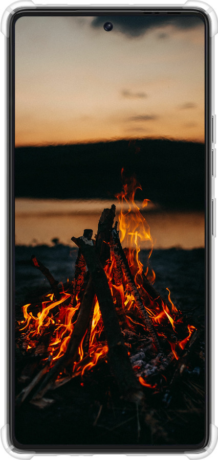 Силикон с усиленными углами чехол Огонь для Tecno Pova 6 Pro - 6021sp-3689 изображение 
