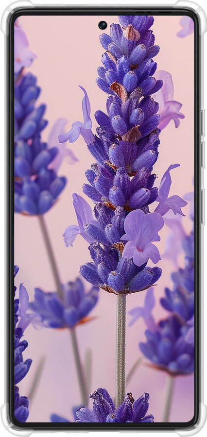 Силіконовий протиударний с посиленими кутами чехол Лаванда для Tecno Pova 6 Pro - 6037sp-3689 изображение 