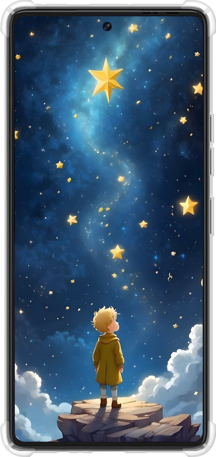 Силикон с усиленными углами чехол Маленький принц для Tecno Pova 6 Pro - 6326sp-3689 изображение 