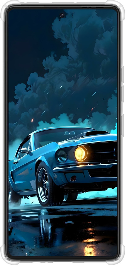 Силикон с усиленными углами чехол Форд мустанг для Tecno Pova 6 Pro - 6374sp-3689 изображение 