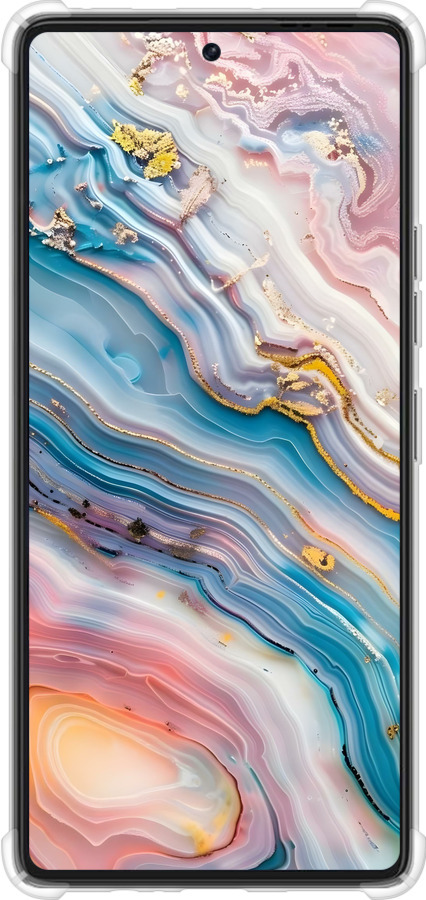 Силикон с усиленными углами чехол Мрамор красивый для Tecno Pova 6 Pro - 6376sp-3689 изображение 