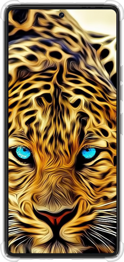 Силикон с усиленными углами чехол Леопард для Tecno Pova 6 Pro - 6611sp-3689 изображение 