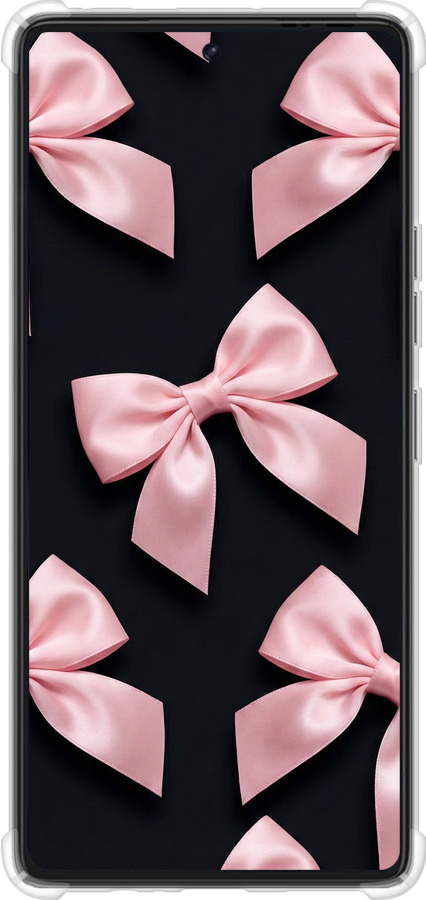 Силикон с усиленными углами чехол Coquette Ribbons Dark Coquette для Tecno Pova 6 Pro - 6767sp-3689 изображение 