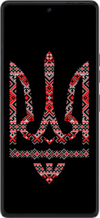 Силіконовий чехол Герб - вишиванка на чорному фоні для Tecno Pova 6 Pro - 1196u-3689 изображение 