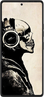 Силиконовый чехол Скелет-меломан v2 для Tecno Pova 6 Pro - 1200u-3689 изображение 