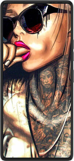 Силиконовый чехол Девушка в тату для Tecno Pova 6 Pro - 4001u-3689 изображение 