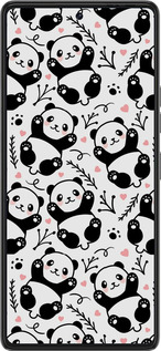 Силиконовый чехол Панды для Tecno Pova 6 Pro - 4318u-3689 изображение 