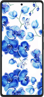 Силіконовий чехол Блакитні орхідеї для Tecno Pova 6 Pro - 4406u-3689 изображение 