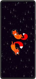 Силиконовый чехол Лисички в космосе для Tecno Pova 6 Pro - 4519u-3689 изображение 