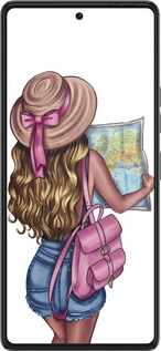 Силіконовий чехол Дівчина з картою для Tecno Pova 6 Pro - 4704u-3689 изображение 