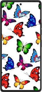 Силиконовый чехол Красочные мотыльки для Tecno Pova 6 Pro - 4761u-3689 изображение 
