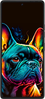 Силиконовый чехол Яркий бульдог для Tecno Pova 6 Pro - 5547u-3689 изображение 