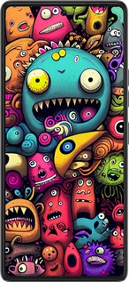 Силиконовый чехол Cмешные монстры для Tecno Pova 6 Pro - 5549u-3689 изображение 