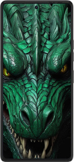 Силиконовый чехол Зелёный дракон v2 для Tecno Pova 6 Pro - 5817u-3689 изображение 