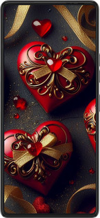 Силиконовый чехол Сердечки v4 для Tecno Pova 6 Pro - 5834u-3689 изображение 