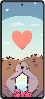 Силиконовый чехол Капибара любовь для Tecno Pova 6 Pro - 6027u-3689 изображение 