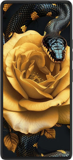 Силиконовый чехол Black snake and golden rose для Tecno Pova 6 Pro - 6068u-3689 изображение 