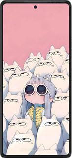 Силиконовый чехол Малышка с котами для Tecno Pova 6 Pro - 6295u-3689 изображение 