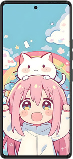 Силиконовый чехол Девочка аниме радуга для Tecno Pova 6 Pro - 6304u-3689 изображение 