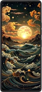 Силіконовий чехол Арт волны для Tecno Pova 6 Pro - 6332u-3689 изображение 