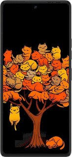 Силиконовый чехол Дерево и котики для Tecno Pova 6 Pro - 6516u-3689 изображение 