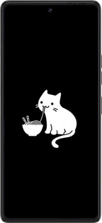 Силиконовый чехол С милым котом на черном фоне для Tecno Pova 6 Pro - 6528u-3689 изображение 