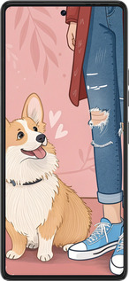 Силіконовий чехол Корги 3 для Tecno Pova 6 Pro - 6707u-3689 изображение 